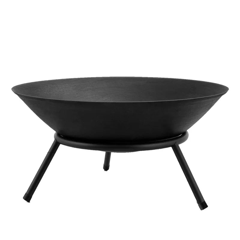 Steel Large Fire Bowl Cast Iron Firepit Modern Fire Pit Garden Fireplace Outdoor for Garden Patio Terrace Camping