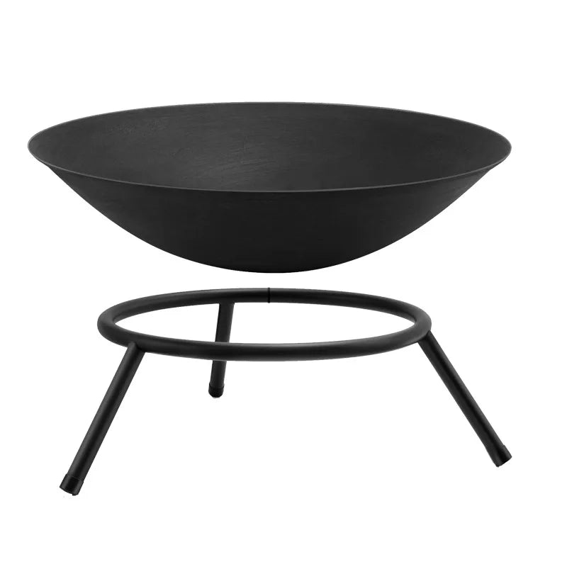 Steel Large Fire Bowl Cast Iron Firepit Modern Fire Pit Garden Fireplace Outdoor for Garden Patio Terrace Camping