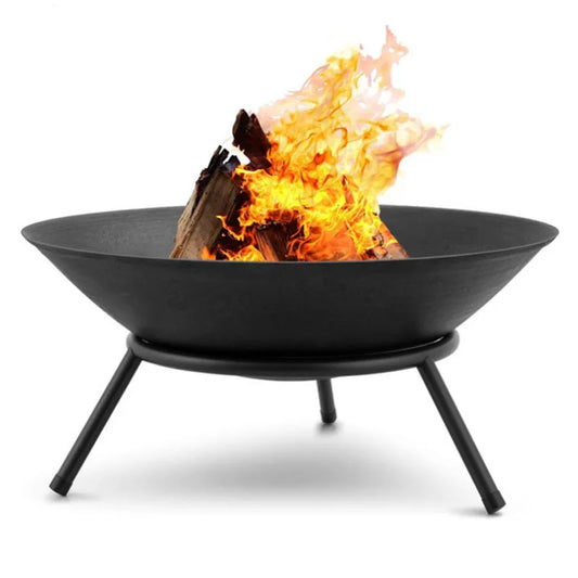 Steel Large Fire Bowl Cast Iron Firepit Modern Fire Pit Garden Fireplace Outdoor for Garden Patio Terrace Camping