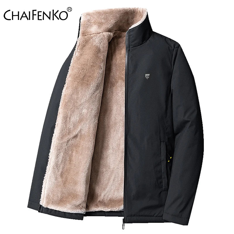 Men 2024 Winter Windproof Warm Thick Fleece Jacket Men Fashion Casual Coat Men Autumn Brand Outwear Outdoor Classic Jacket Men